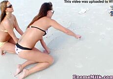 Bizarre Enema Fetish Babes Rimming On Beach