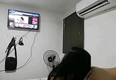 Intense ass sucking from Venezuelan girlfriend in web chat