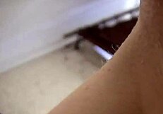 Verka Kedves, blonde hot gymnast, bends and stretches her skinny body on the sofa.