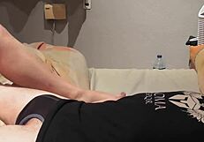 wife masturbating with feet to orgasm