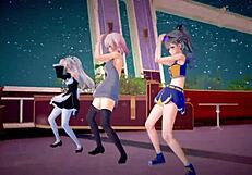 Honkai star rail clara&march 7th&silverwolf hentai mmd