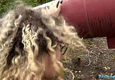 i got this spanish babe with a shaved pussy drilled outdoors in public. damn, she’s hot!