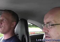 British Brunette Feels Intense Pleasure in Spitroast with Monster Cocks