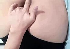 Casero real's big ass lover gets a surprise oral gift