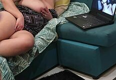 Hey, caught my stepsister watching wild bukkake gangbang porn again