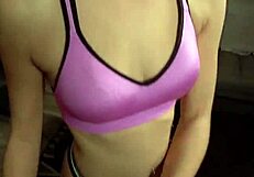 Skinny Brunette Teen Chloe Kapri Gets Pussy Pounding Workout From Daddy