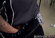 wesley marks and rad matthews smoke cigars during orgy