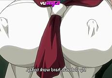 glory hole surprises through stepsister’s wall in hentai