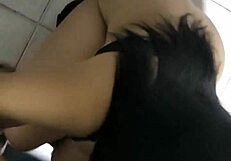 Colombian petite gym friend Estefani turns into hot anal slut at home.