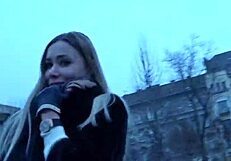 I found this perfect fitness model for rough anal at street pickup casting