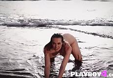 Petite asian teen Maki Katana shows her perfect tits, she says.