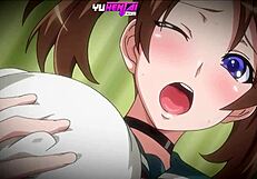 glory hole surprises through stepsister’s wall in hentai