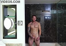 is sage's ass ready for that monster cock in the shower?