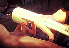 Elizabeth Liones gets blowjob and fucked in 3D!