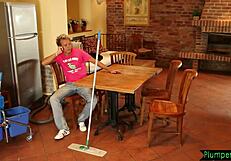 BBW Duo Dominates Young Guy in Wild Threesome