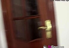 Tina's dream comes true! Busty Brazilian gets anally gangbanged by eight cocks!