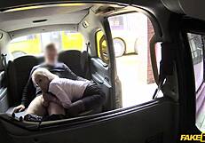 busty blonde estate agent chick gets fucked in a cab
