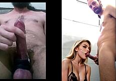 Punhetas e gozadas no rosto e boca de lindas mulheres