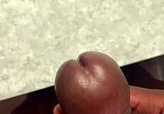 huge cumshot feels amazing on my bathroom counter