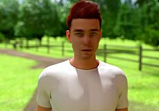 in the gym, naked milf with big tits and small nipples gets monster cock in 3d cartoon bed scene.