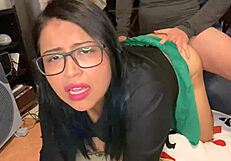 Stepson, Help Me, I'm Stuck In Mummification With Big Tits Bent Over