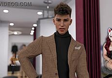 Steps of debauchery 32 - naked in dressing room!