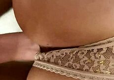 Fucking melissa in closeup doggystyle until i cum inside her