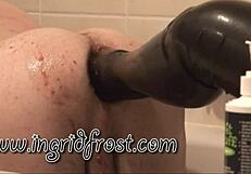 Dude, can you believe a whole foot in her ass?