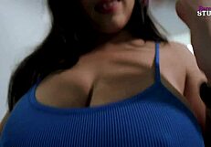 Step dad resists step daughters big tits temptation