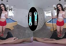 i'm teasing on the pool table before getting fucked in vr