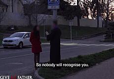 sexy brunette confesses her deep love for rough sex to the preacher