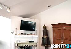 propertysex agent with big tits seduces client into banging in hot reality scene