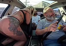 evy kethlyn in the crowded car, messing around on the streets!