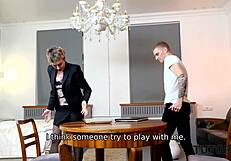 Tutor4K Affair Explodes! Mature Teacher Bent Over In Stockings For Doggystyle Sex With Handsome Guy!