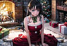 Girls Exclaim Merry Christmas With Pussy Masturbation And Blowjob In Hentai!