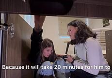 Maid Bends Over to Clean, So Suggestive.