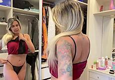 provando essa lingerie provocante, vai gostar do meu site?