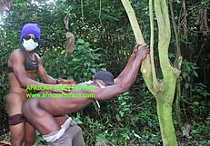 Two straight tourists meet in the woods for a hot fuck on soft grass, full of orgasms.