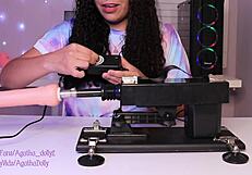 Hey, just unboxed my new sex machine! Agatha Dolly tests this toy’s crazy speed on all fours.