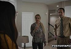 Stepmom And Stepdaughter Dominate Foster Aria Skye And Misha Mynx For Sex!