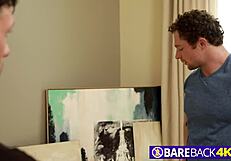 Artistic gay gets rimjob and blowjob from hunk