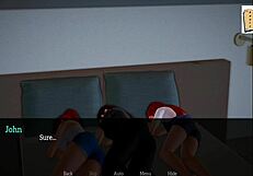 My new family in this hentai game is so erotic, he says excitedly