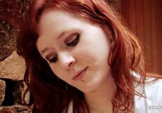 Whoa! Ginger virgin teen bangs client at oiled massage!