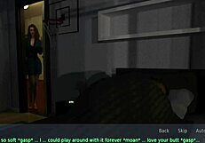 A wife and stepmother play a game together