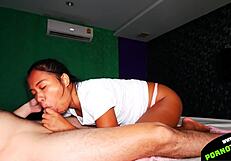 My favorite Thai bar girl gives unforgettable hardcore deepthroat.