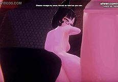 Anime teen gets anal creampie!