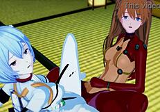 Asuka and rei synchronize their tight and juicy forms