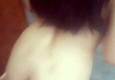 Hey, young latina does anal in the bathroom with big cock