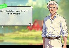 Honeysun gameplay part 1 starts with red head flight attendant in cosplay