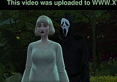feeling spooky with scream remake in sims 4 halloween